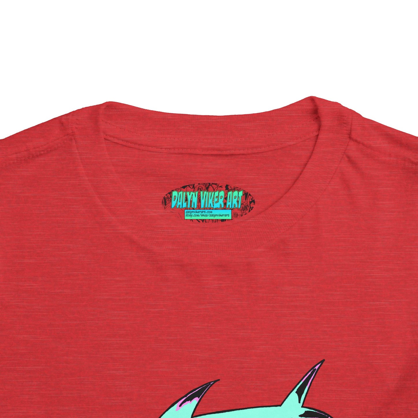 Toddler Tee — Cute Teal Shark Graphic Kids T‑Shirt