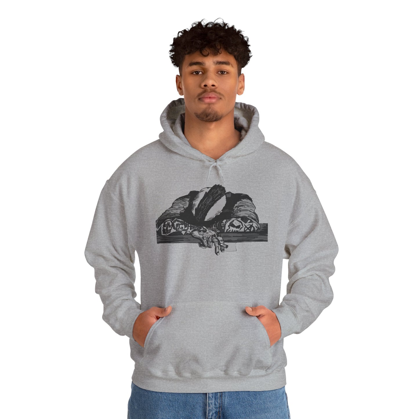 Punk and Done Unisex Hoodie with Artistic Design, Cozy Streetwear, Graphic Sweatshirt for Casual Vibes, Perfect Gift for Any Occasion