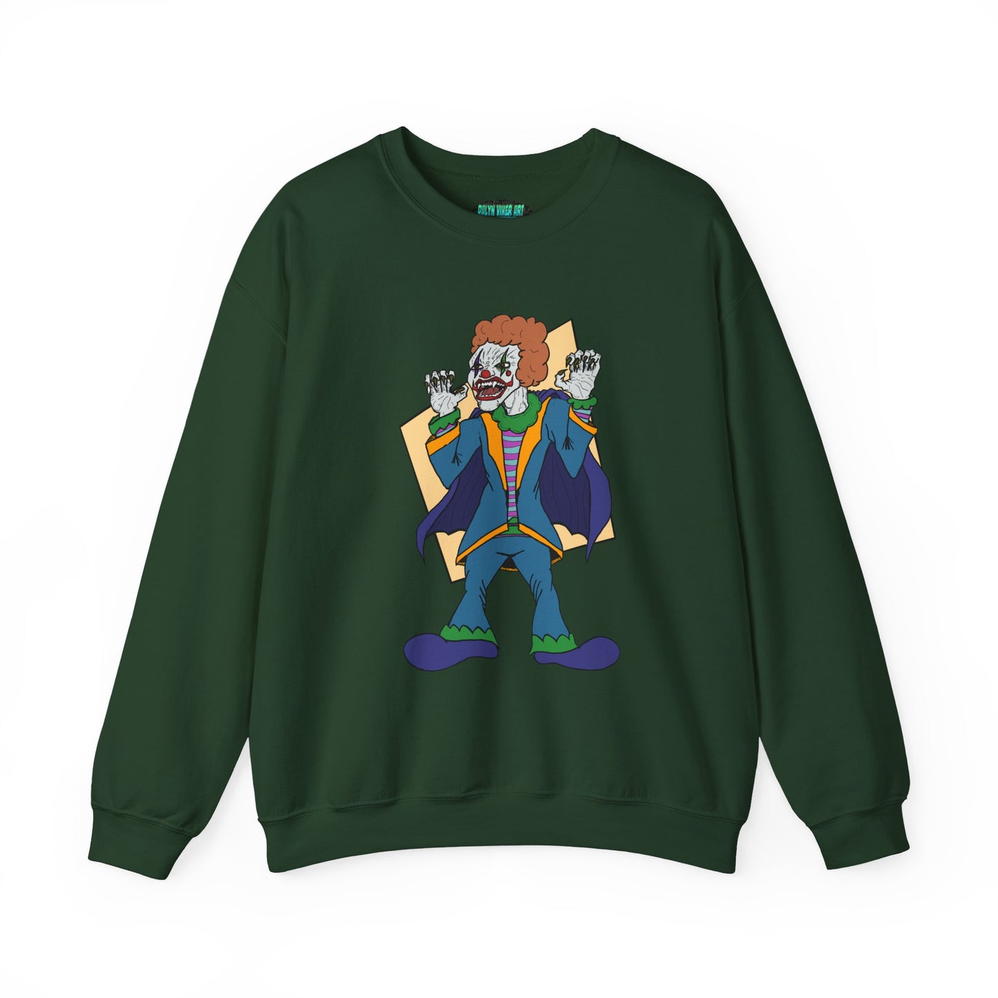 Vampire Clown Funny Horror-Inspired Unisex Crewneck Sweatshirt