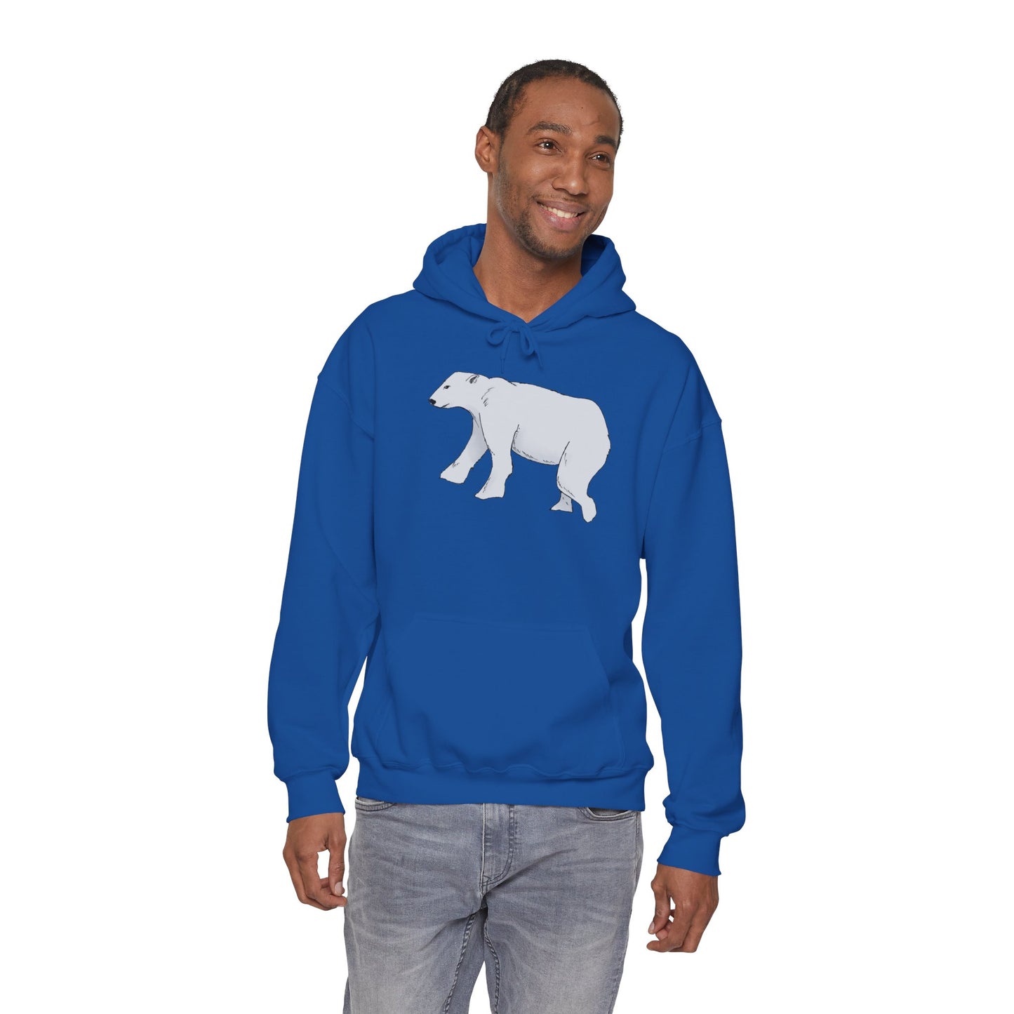 Cozy Polar Bear Hoodie - Warm Winter Fashion, Unisex Sweatshirt, Gift for Animal Lovers, Perfect for Cold Days, Cute Outdoor Wear