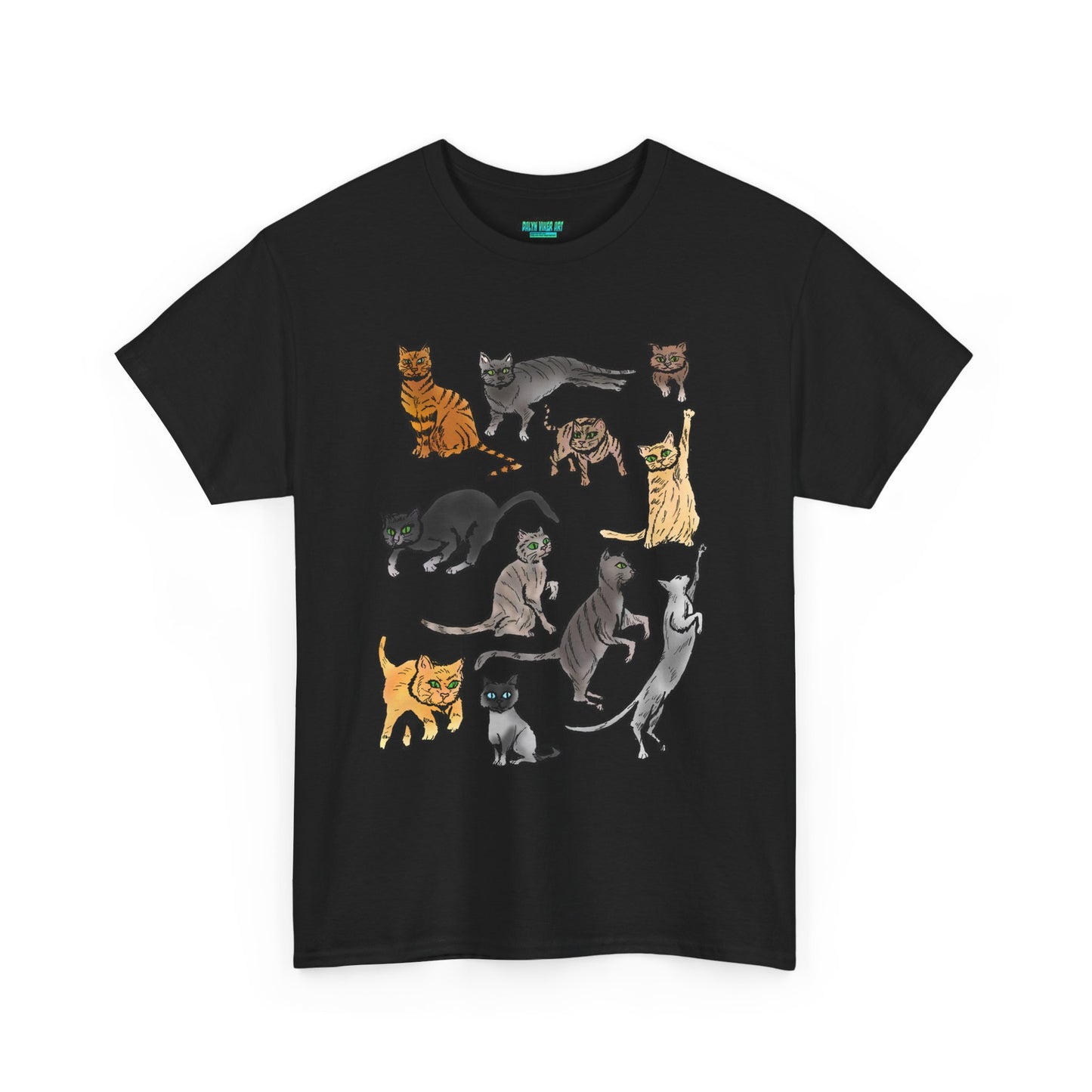 Cats Collage T-Shirt — Cute Cat Illustration Tee for Cat Lovers