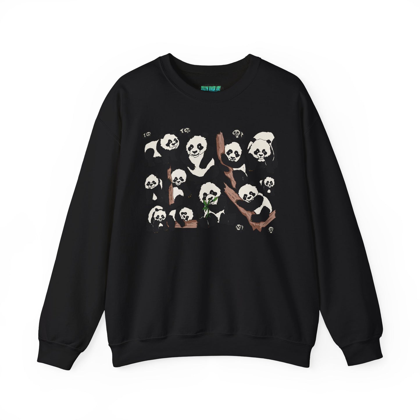 Cozy Panda Crewneck Sweatshirt - Soft Unisex Heavy Blend