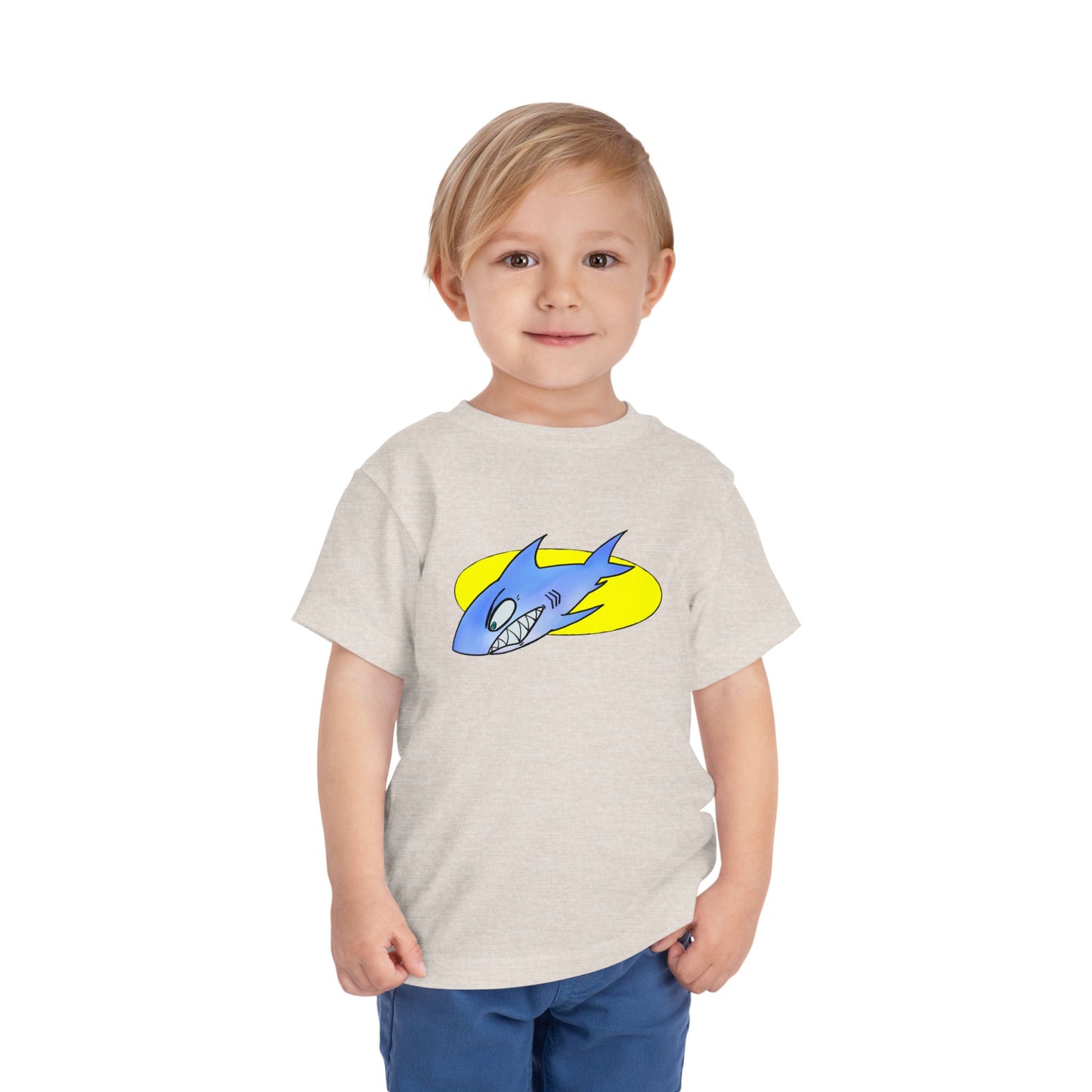 Toddler Shark Tee — Cute Blue Shark Graphic Kids Shirt