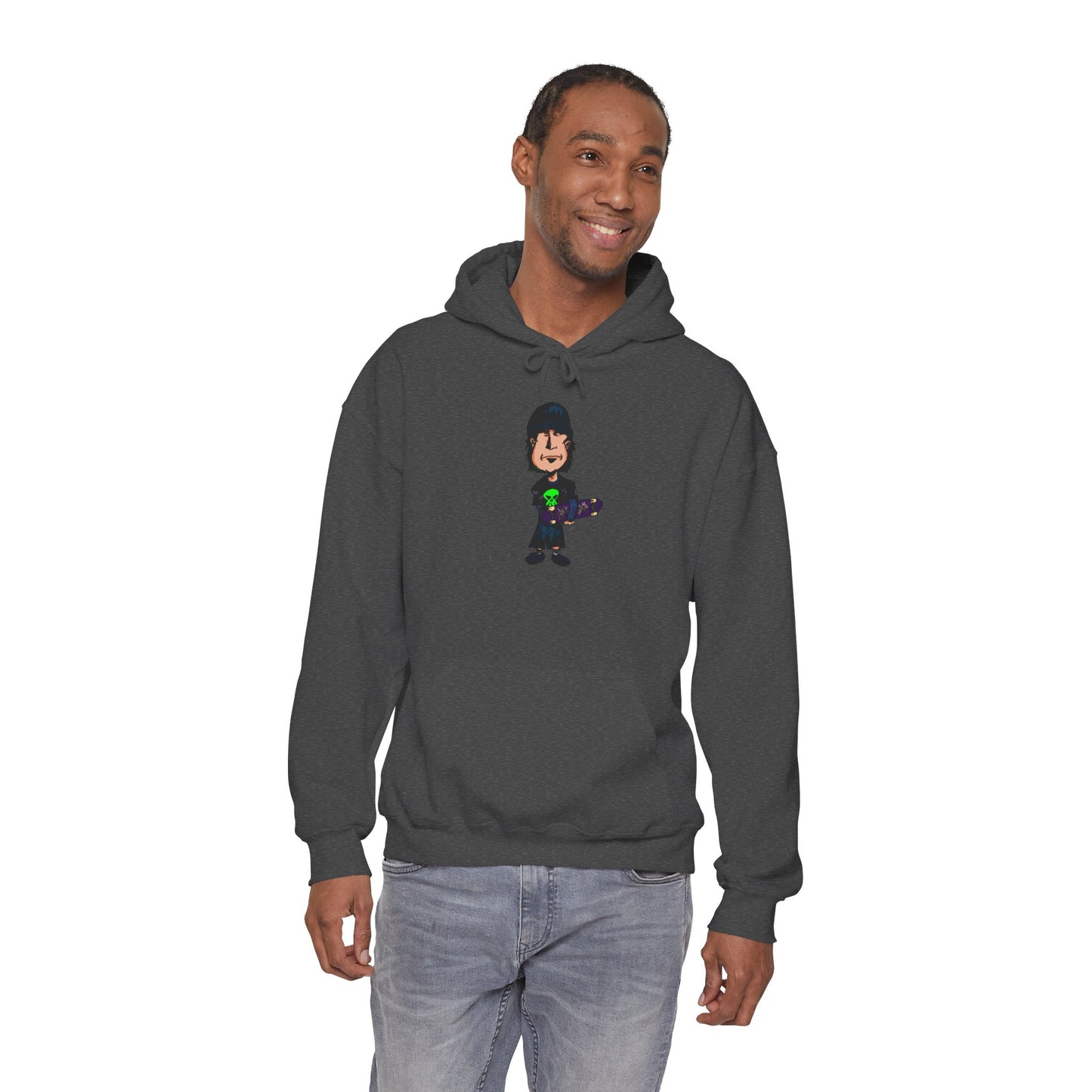 Rude Skater Dude Cartoon Hoodie – Skate Punk Sweatshirt