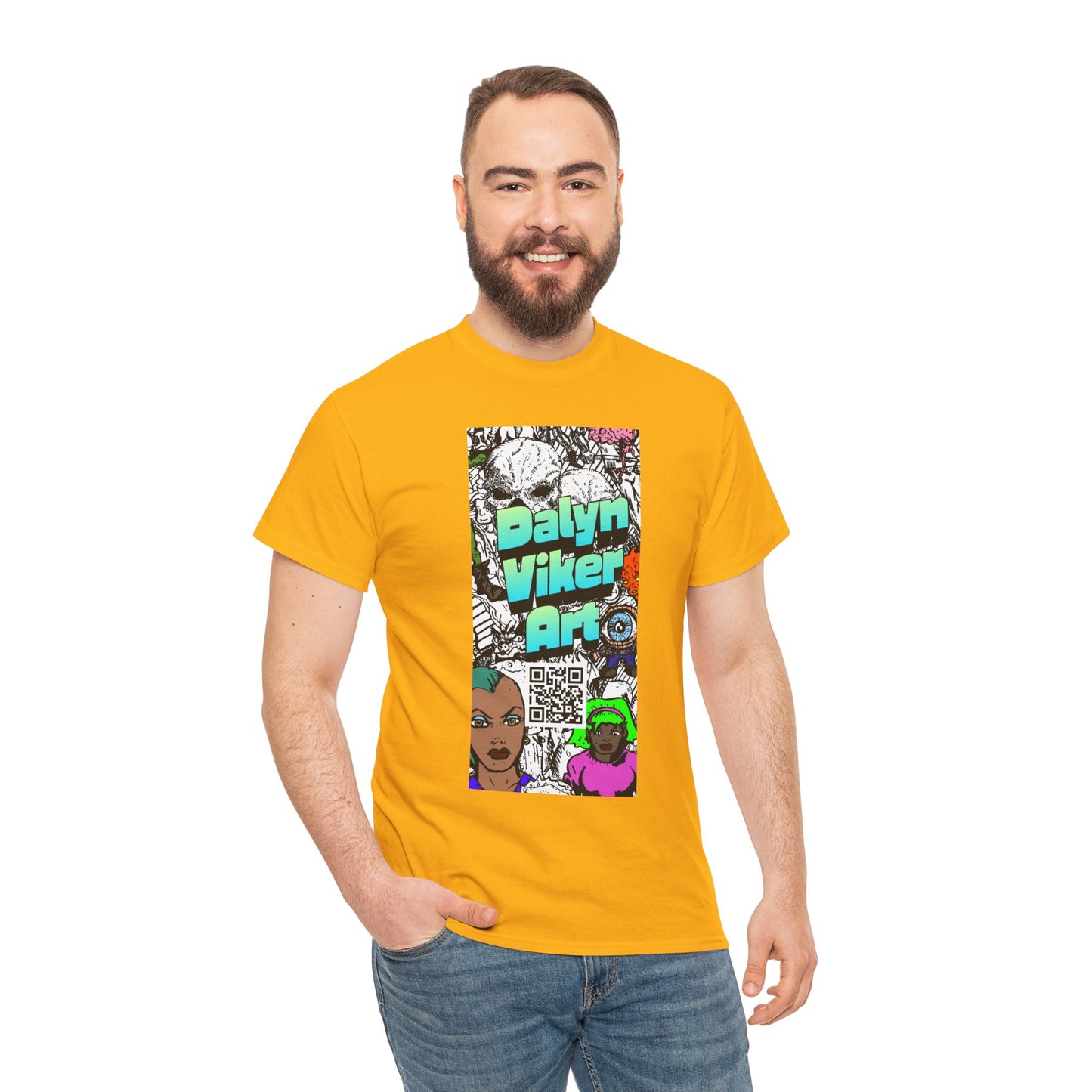 Graphic Art T-Shirt — "Dalyn Viker Art" Vertical Collage Tee