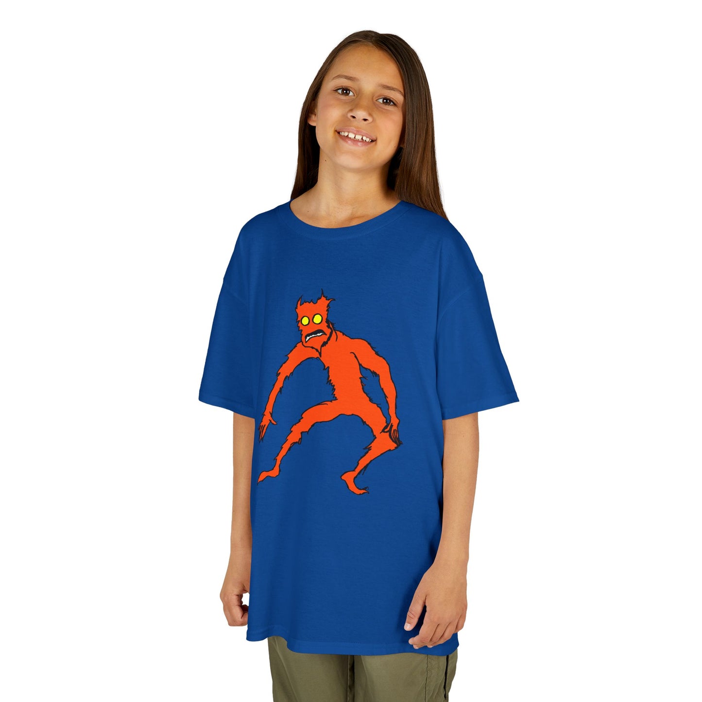 Kids Fire Monster Tee - Fun and Spooky Cotton T-Shirt for Kids