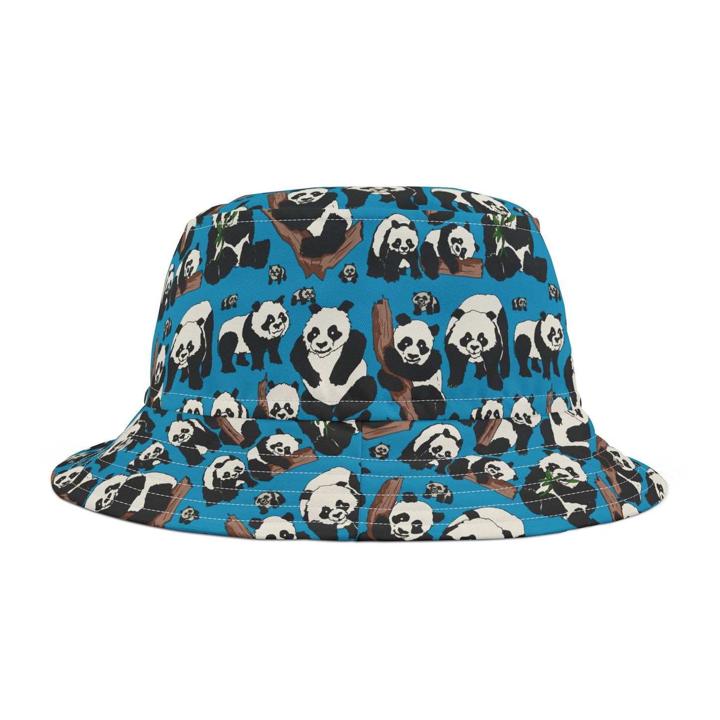 Panda Print Bucket Hat, Trendy Summer Hat, Animal Lover Gift, Casual Outdoor Accessory, Festival Headwear